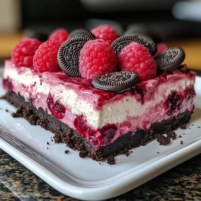 Raspberry Chocolate Lasagna Dessert