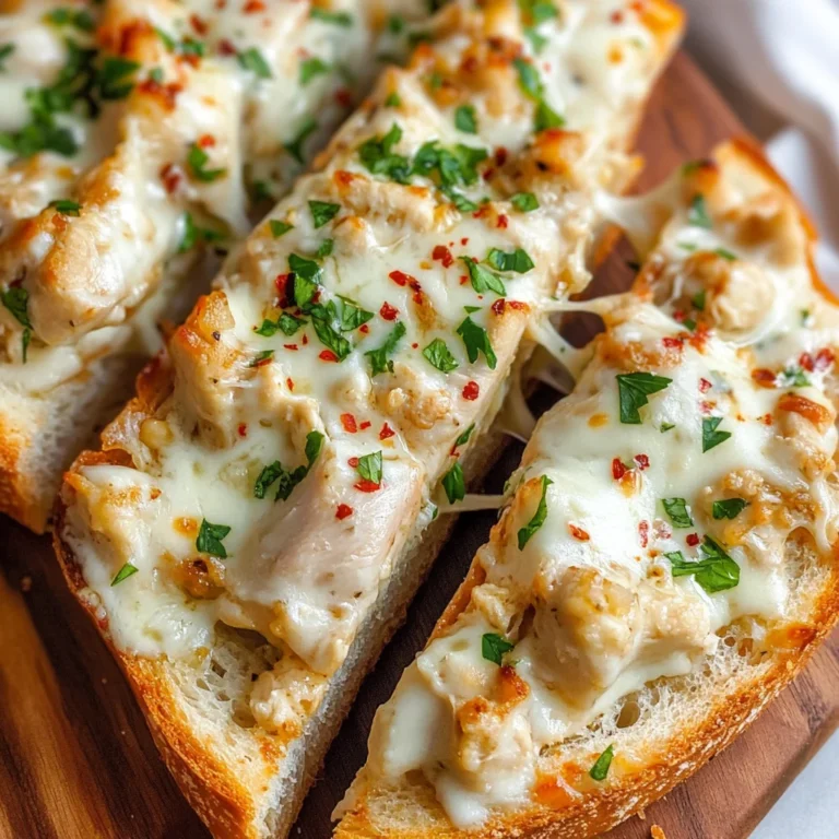 The Viral Chicken Alfredo Garlic Bread I'm Obsessed With