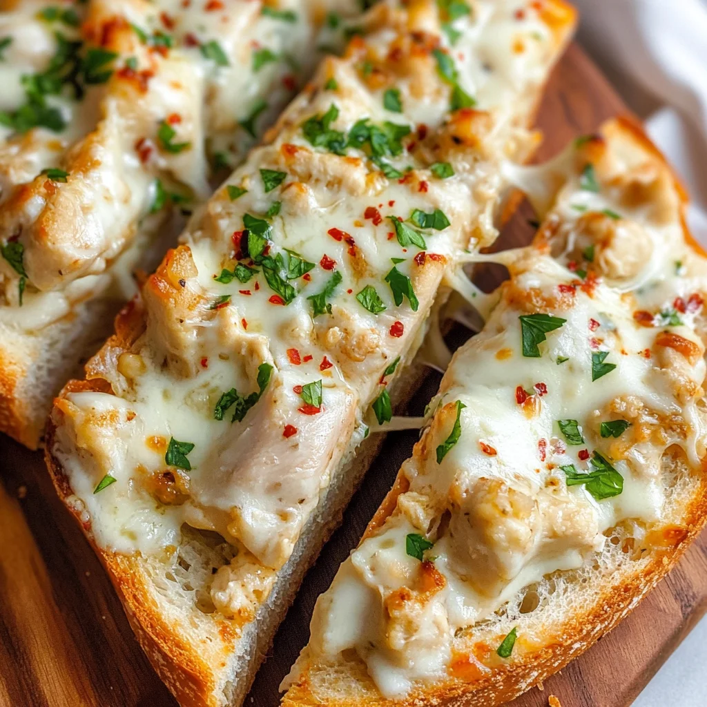 The Viral Chicken Alfredo Garlic Bread I'm Obsessed With