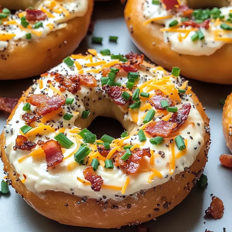 Zesty Turkey Bacon Cream Cheese Bagels