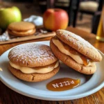 Apple Cider Whoopie Pie cookies with Caramel Filling