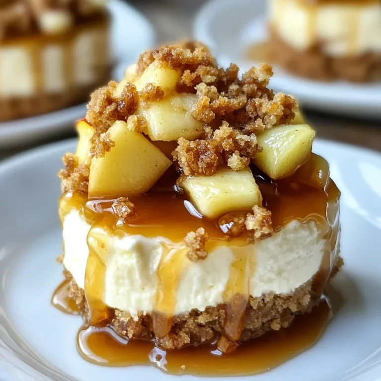Apple Crisp Mini Cheesecakes
