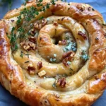 Blue Cheese Walnut Thyme Puff Pastry Twirl Recipe