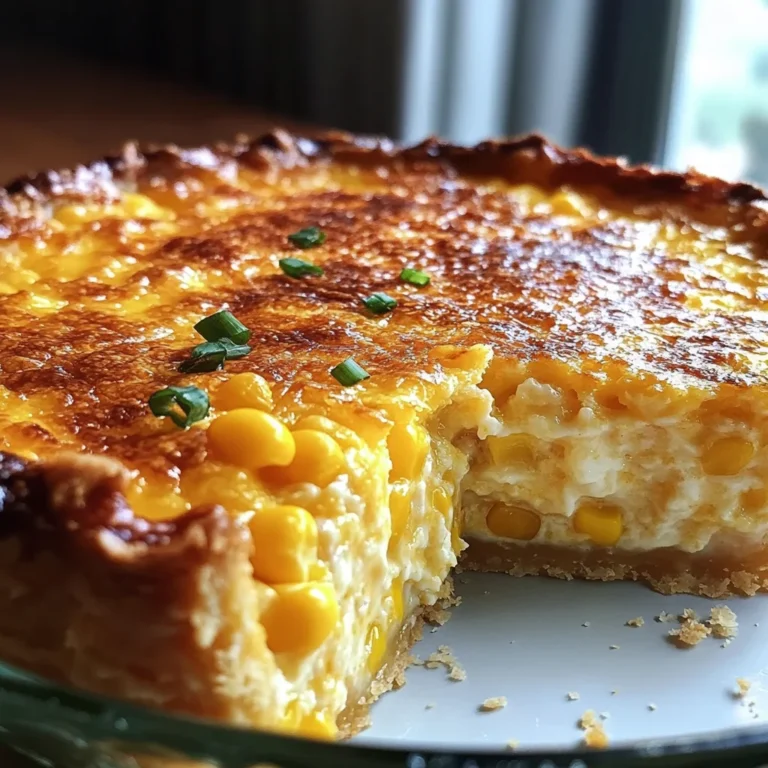 Cheddar Sweet Corn Pie