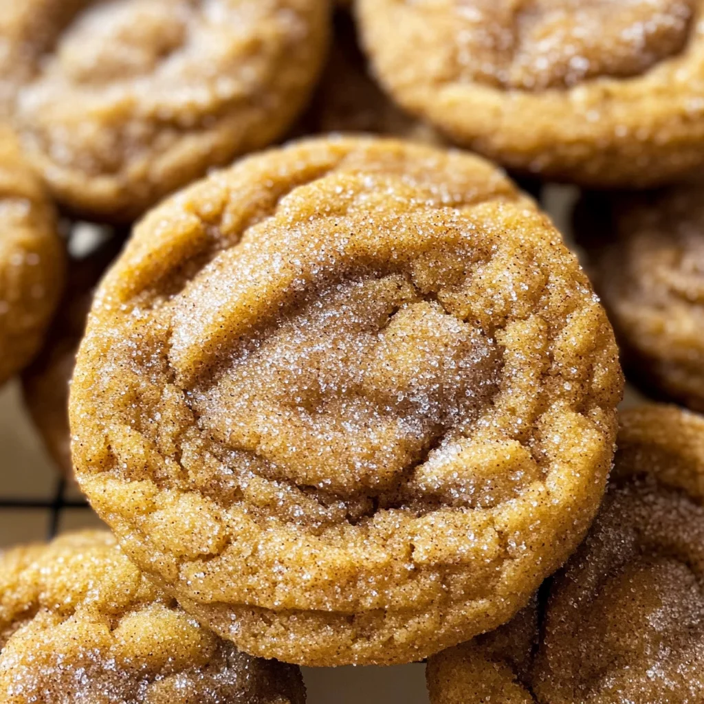 Chewy Pumpkin Snickerdoodle Cookies