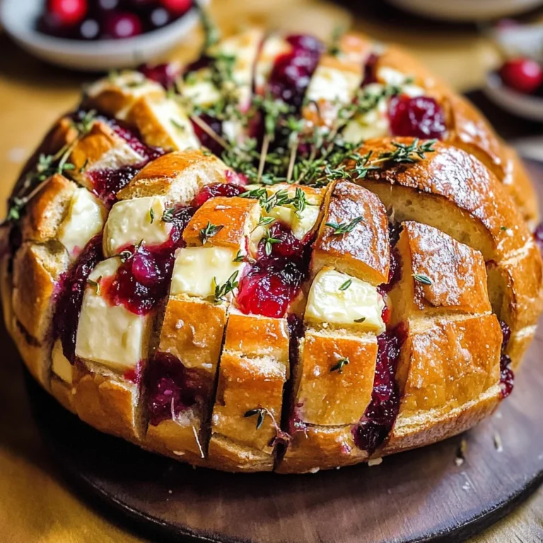 Cranberry Brie Pull-Apart Bread