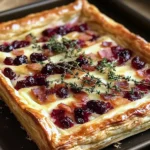 Cranberry Brie Tart with Pancetta & Thyme