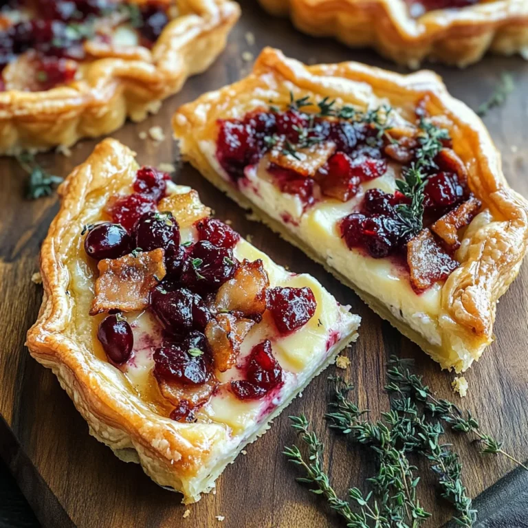 Cranberry Brie Tart with Pancetta & Thyme