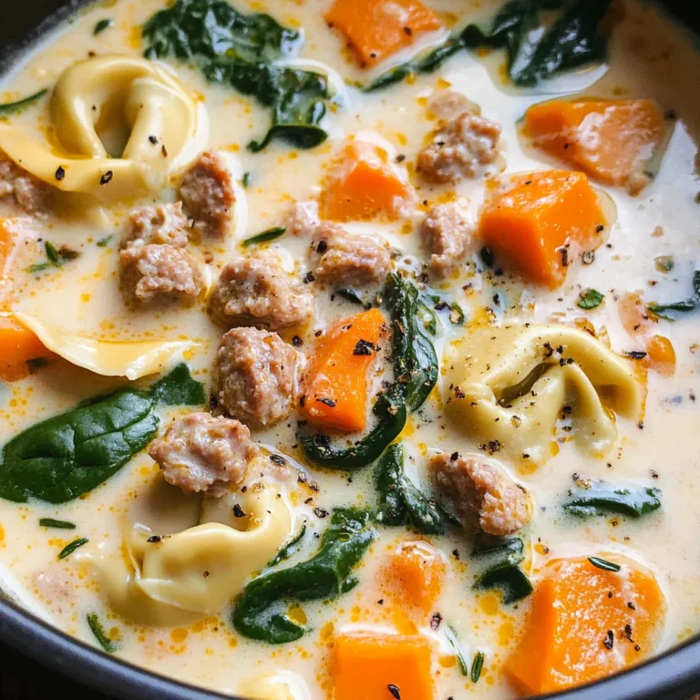 Creamy Sausage Tortellini Soup