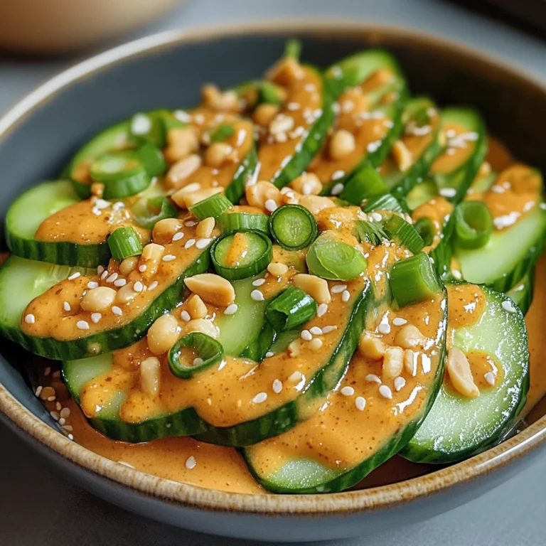 Cucumbers in Spicy Peanut Sauce