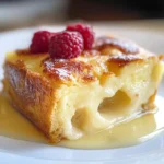 Custard Bread Pudding with Vanilla Sauce