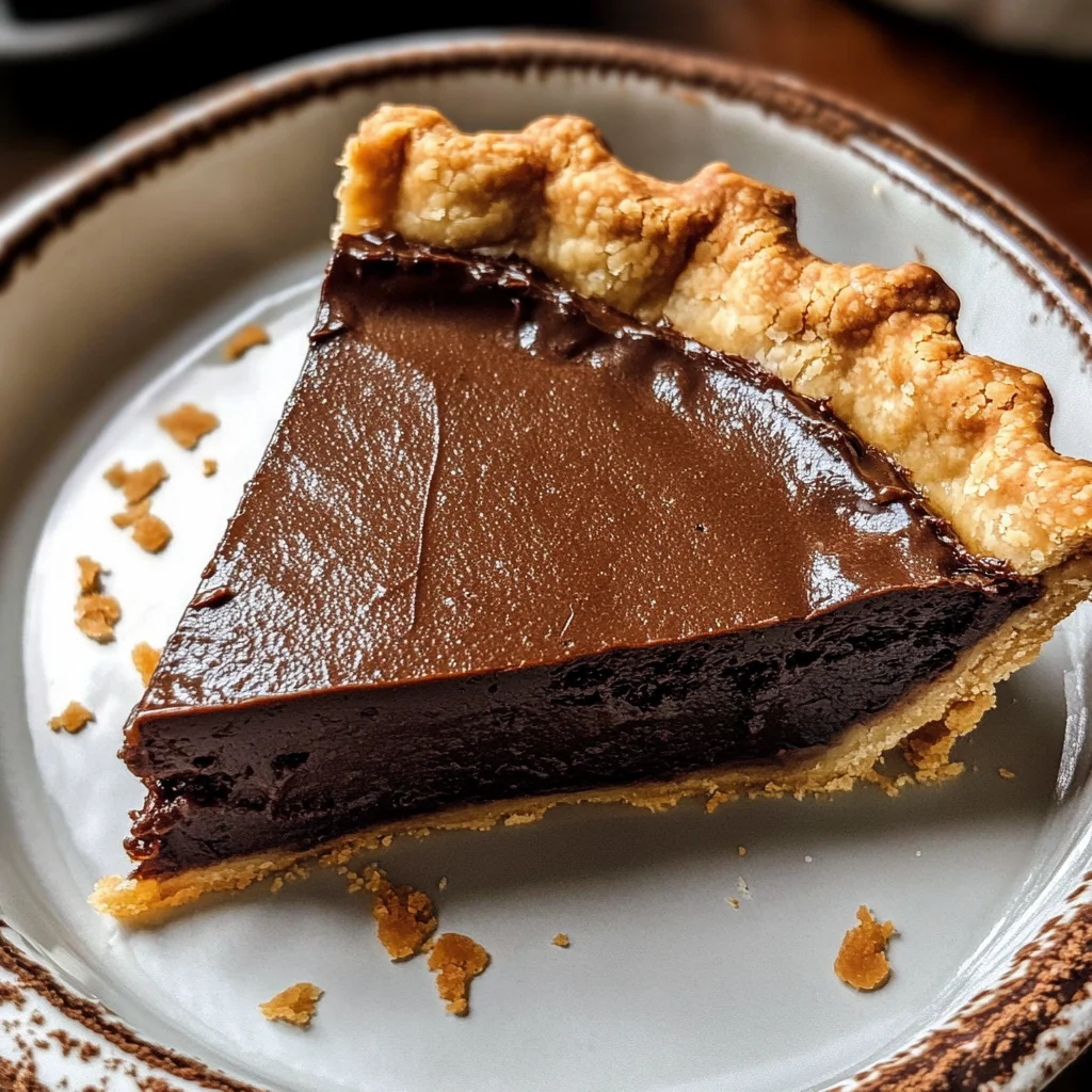 Dark Chocolate Chess Pie