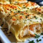 Dive into Decadence: Shrimp & Crab Alfredo Lasagna Roll-Ups You’ll Crave