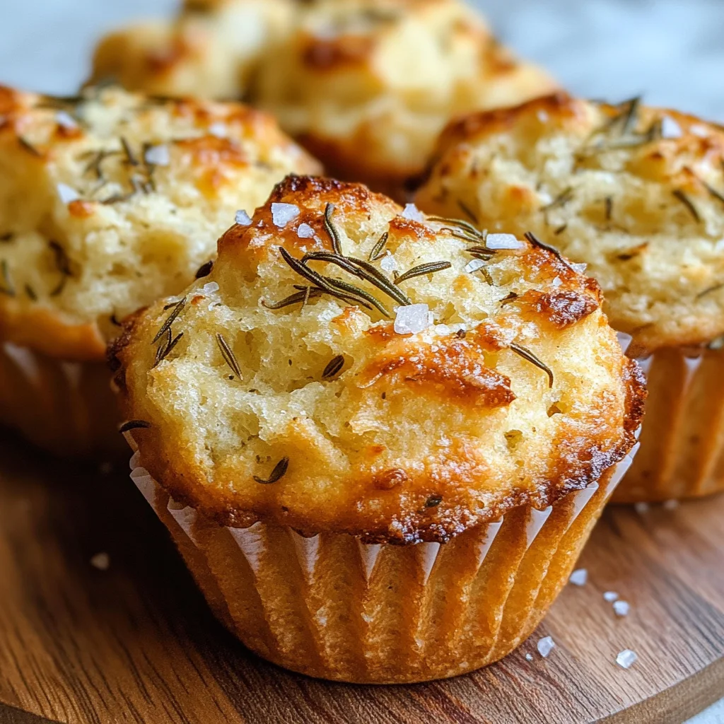 Easy Garlic Rosemary Focaccia Muffins