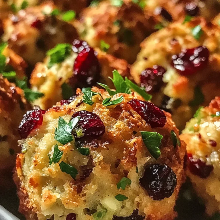 Festive Cranberry Turkey Stuffing Balls
