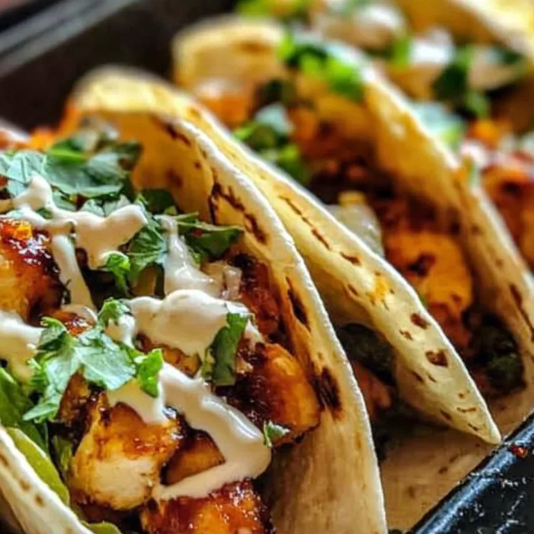 Garlic Butter Honey BBQ Chicken Tacos: Sweet, Savory & Irresistible!