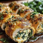 Herbed Ricotta Stuffed Chicken Rolls