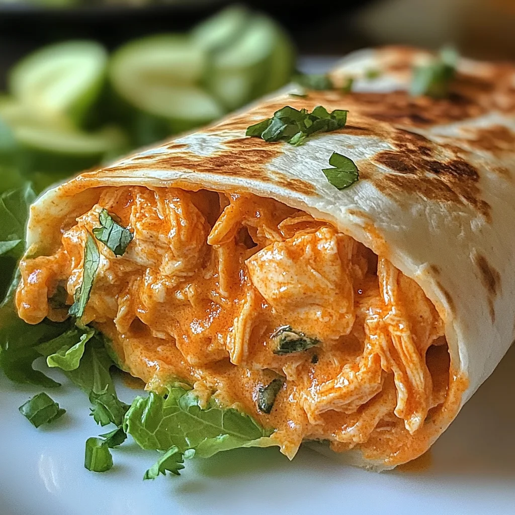 High Protein Low Calorie Cheesy Buffalo Chicken Burritos