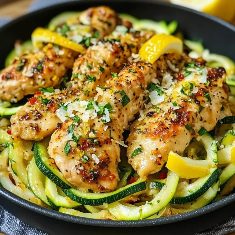 Lemon Garlic Chicken Zoodles