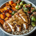Maple Dijon Chicken & Roasted Sweet Potato Bowls
