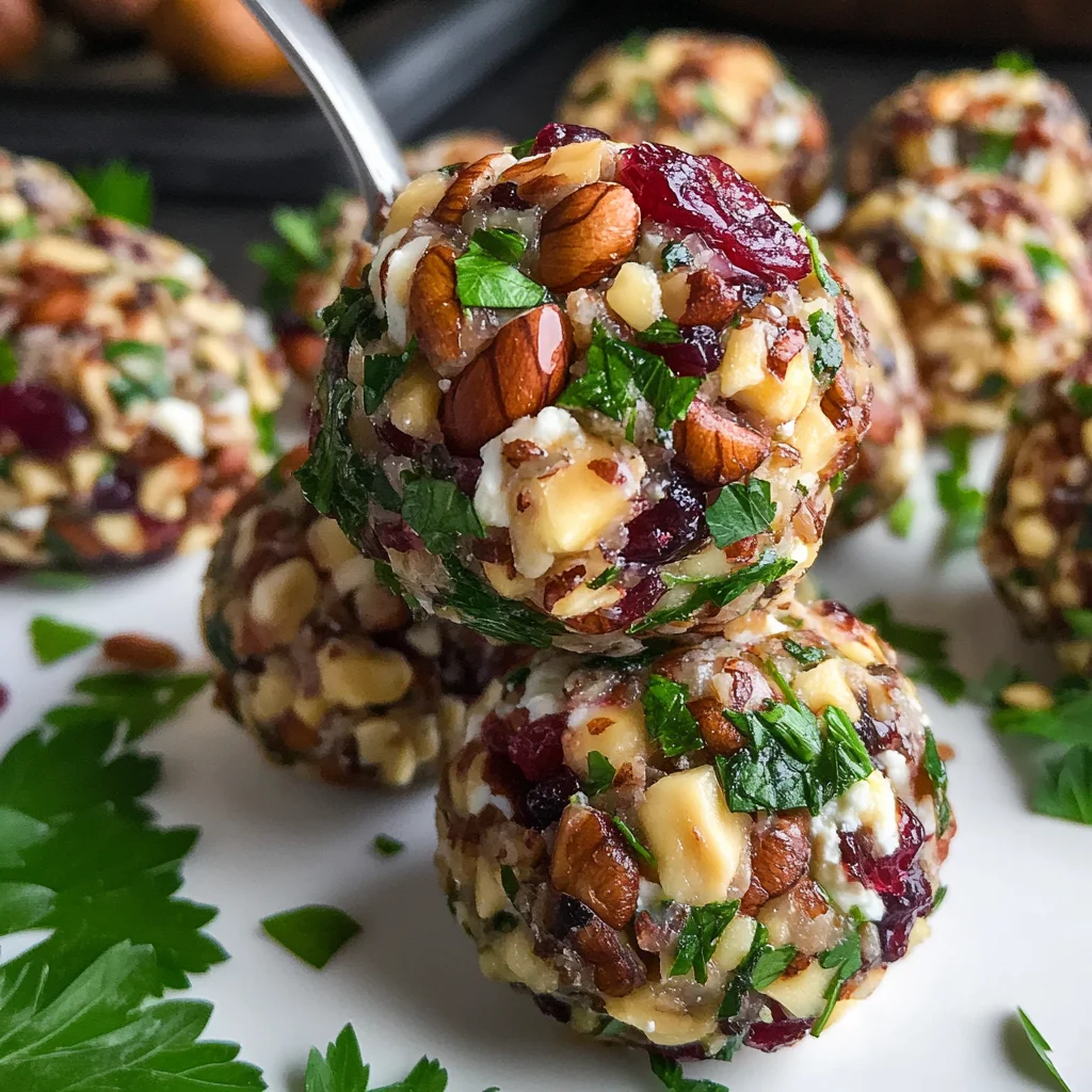 Mini Cranberry Pecan Goat Cheese Balls