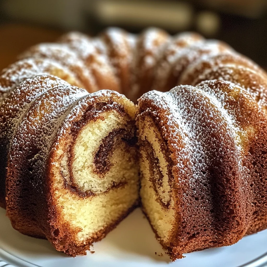 Moist Cinnamon Swirl Bundt Cake Recipe