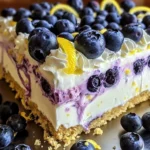 No-Bake Lemon dazzling Blueberry cream Cake