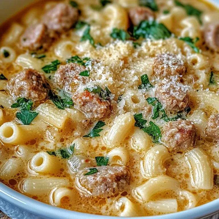 Parmesan Italian Sausage Ditalini Soup