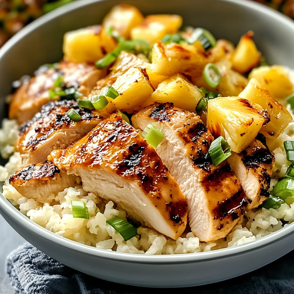 Pineapple Chicken Cauliflower Rice Bowls