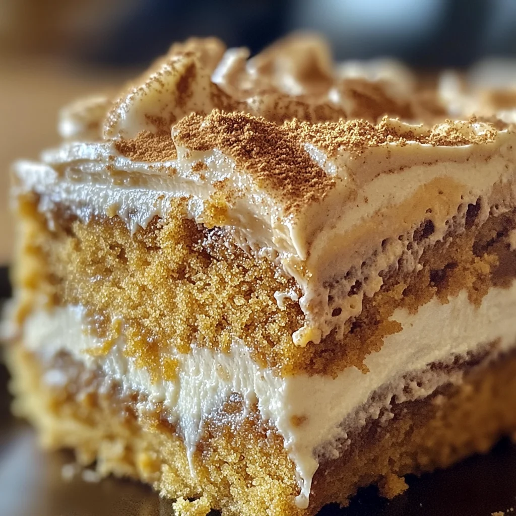 Pumpkin Spice Gooey Cake with Cream Cheese Frosting