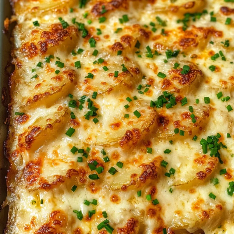 Roasted Garlic Potatoes au Gratin