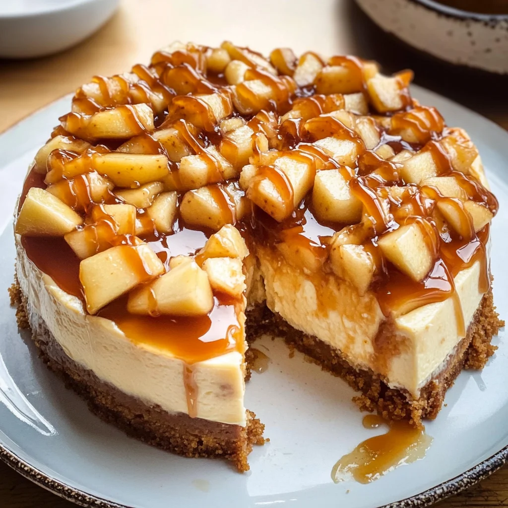 Salted Caramel Apple Pie Cheesecake