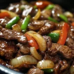 Sizzling Chinese Pepper Steak with Onions