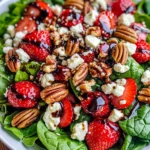 Spinach Strawberry Salad with Pecans