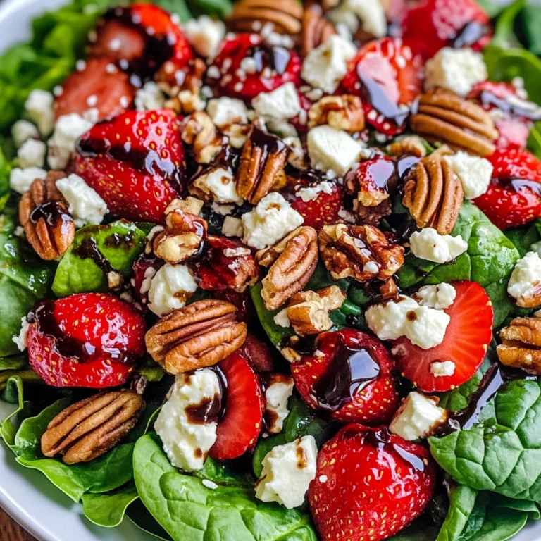 Spinach Strawberry Salad with Pecans