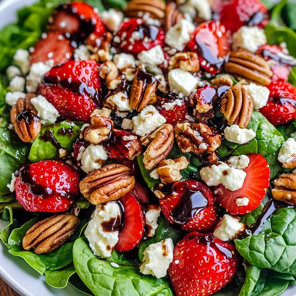 Spinach Strawberry Salad with Pecans