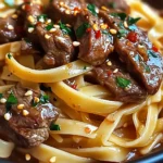 Sweet and Spicy Garlic Steak Pasta