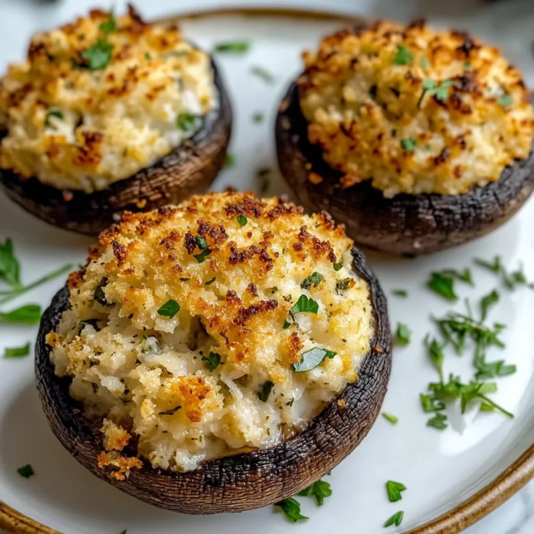 Tasty Crab Stuffed Portobello Mushrooms