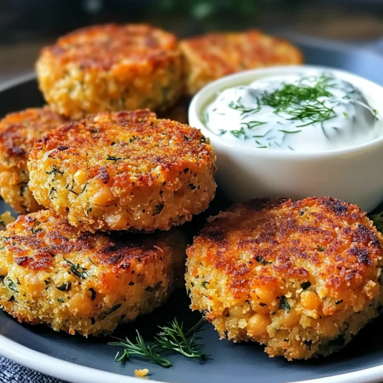 Ultimate Mediterranean Lemon Chickpea Patties with Yogurt Sauce