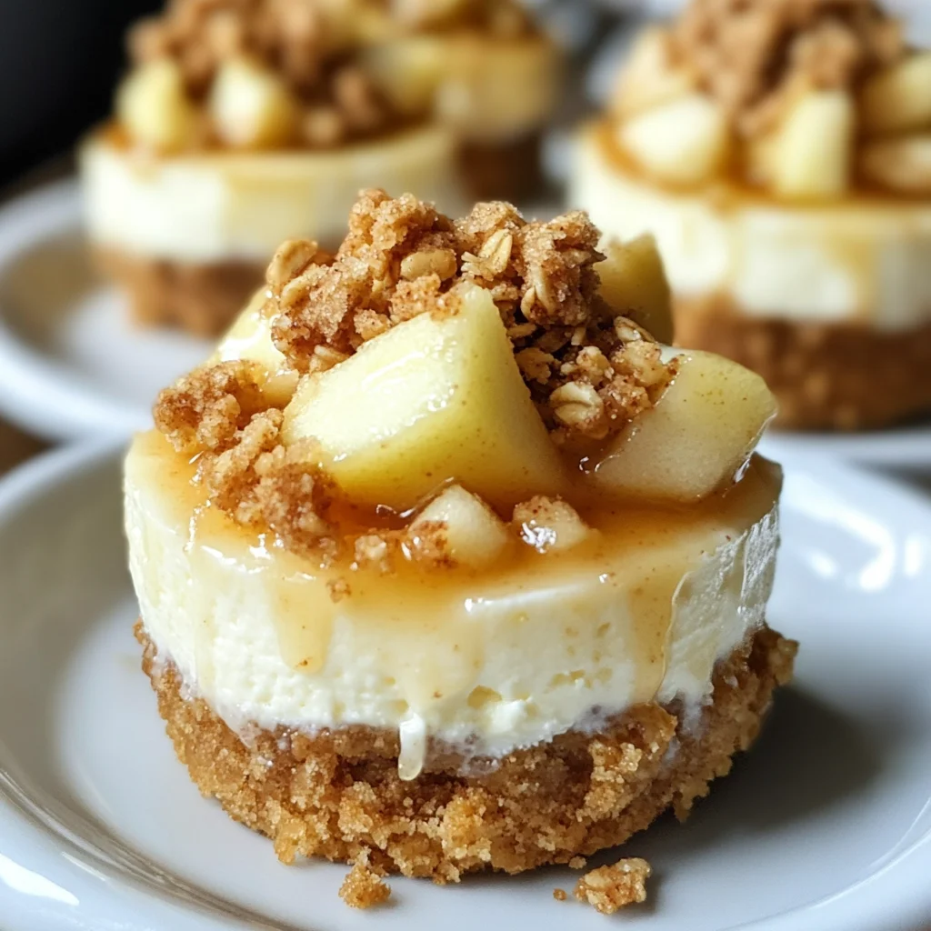 Apple Crisp Mini Cheesecakes