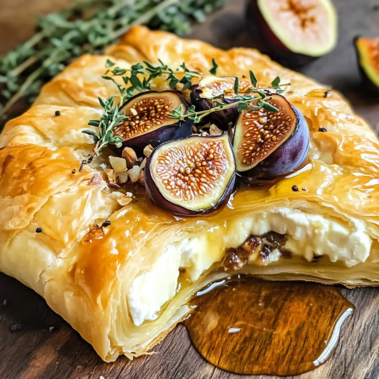 Baked Brie in Puff Pastry with Honey and Fig