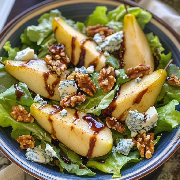 Caramelized Pear and Blue Cheese Salad: A Sweet and Savory Delight