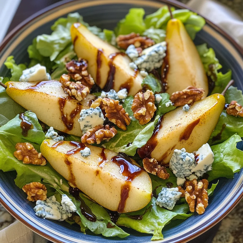 Caramelized Pear and Blue Cheese Salad: A Sweet and Savory Delight