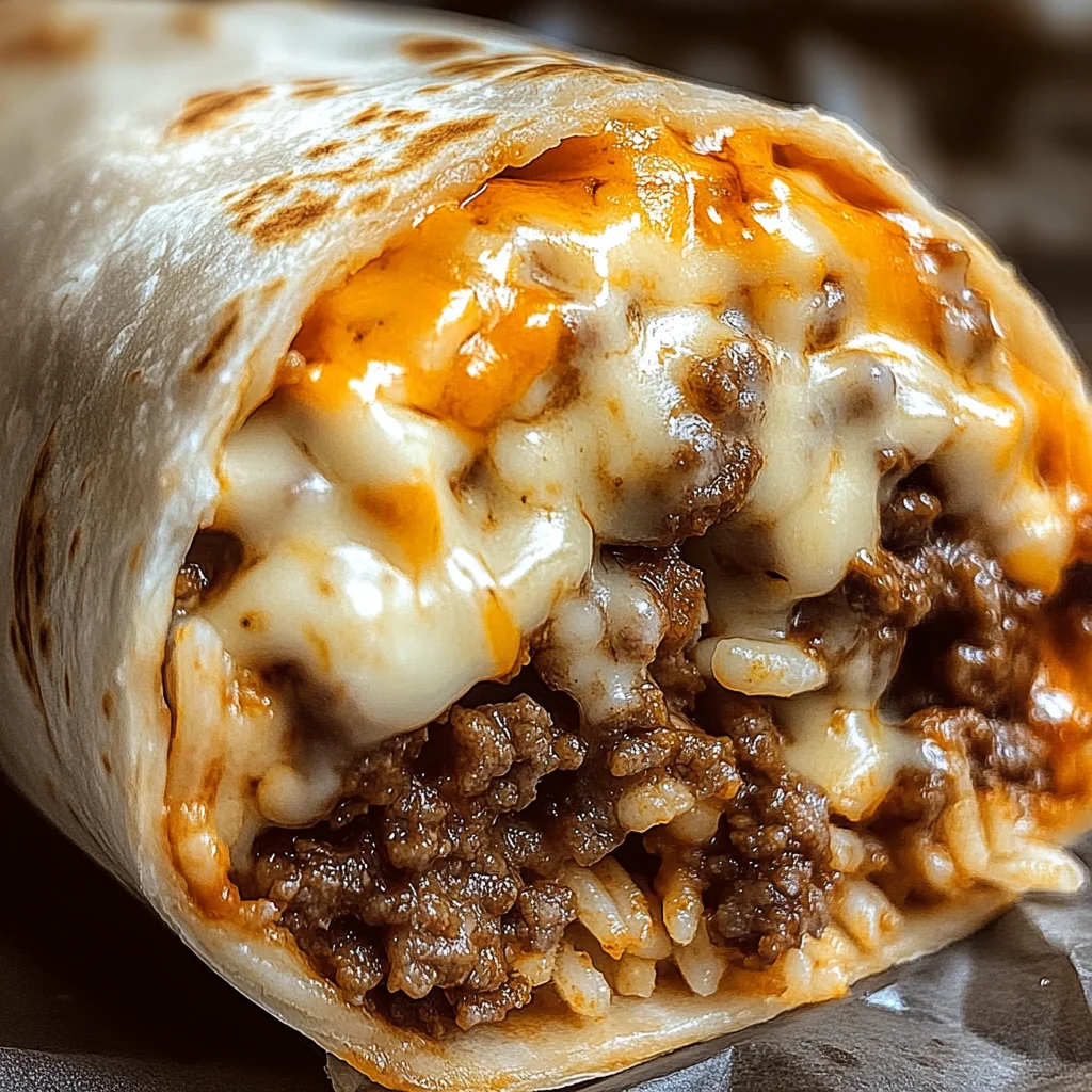 Cheesy Beef Taco Burritos