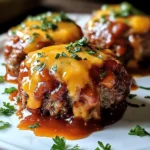 Cheesy Stuffed Meatloaf Bites