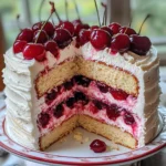 Cherry Layer Cake with Cherry Cream Cheese Frosting