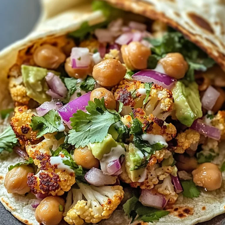 Chili Lime Chickpea Cauliflower Wrap Recipe
