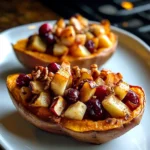 Cranberry Apple Twice-Baked Sweet Potatoes