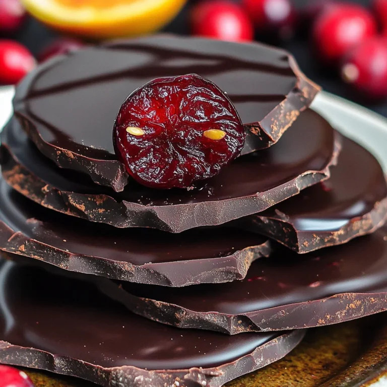 Dark Chocolate Covered Cranberry Sauce Bites