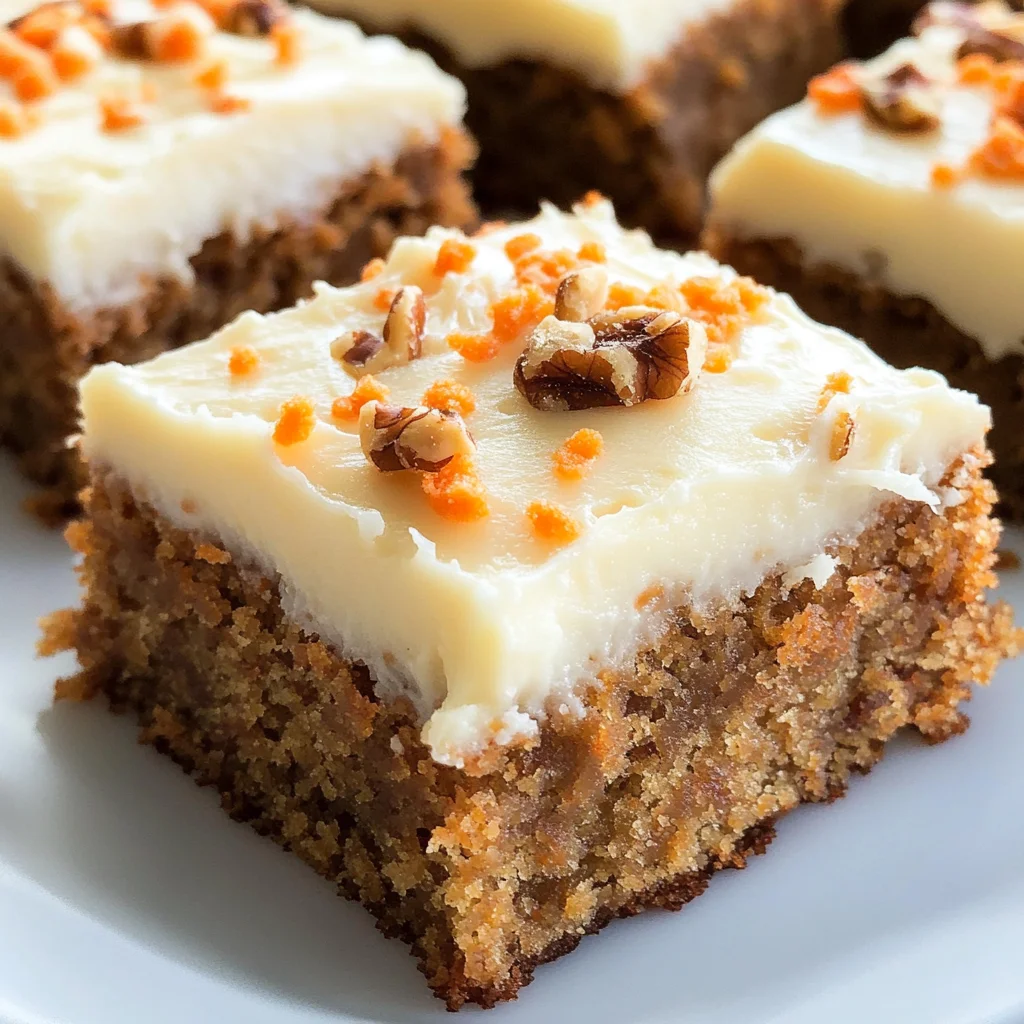 Decadent Carrot Cake Bars with Cream Cheese Frosting